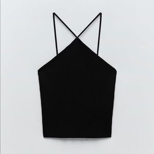 Zara Cut Out Knit Top NWT